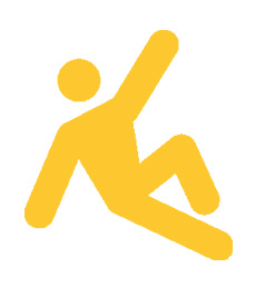 Figura de hombre cayendo adhesiva