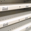 Shelves with labels