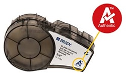 Logo del material Brady Authentic en un cartucho de etiquetas.