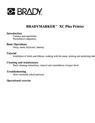 Manual de usuario BradyMarker XC Plus