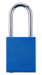 Candado de aluminio brady para bloqueo y etiquetado